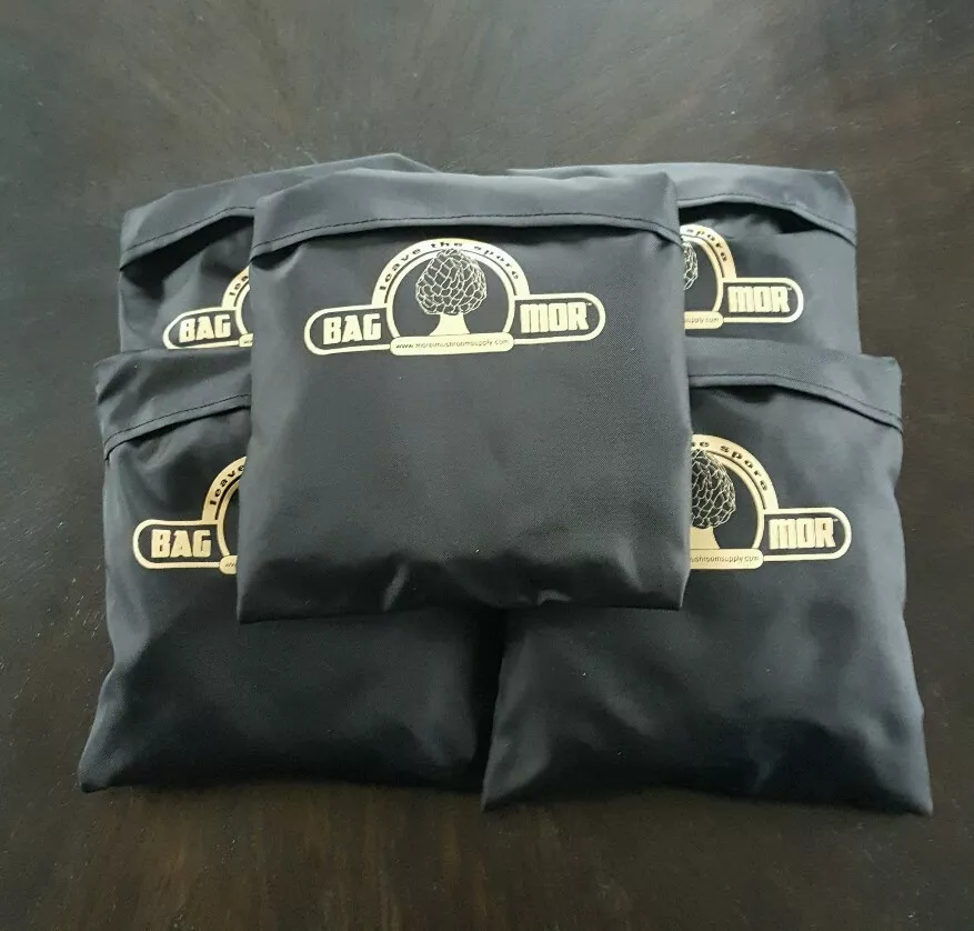 Morel Mushroom "Bag Mor" Mesh Bag with Self Storing Pouch 5 Bag Family Lot