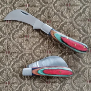 Mushroom Harvesting Multi Colored Wood Handle Knife