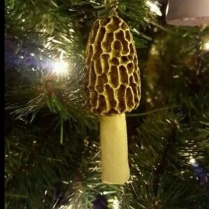 Morel Mushroom Christmas Ornament